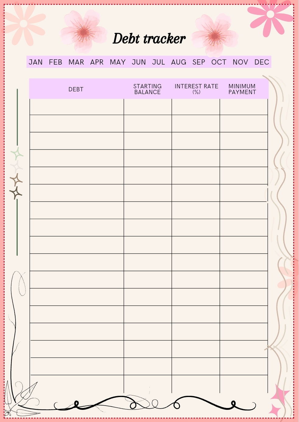 Monthly Budget Planner