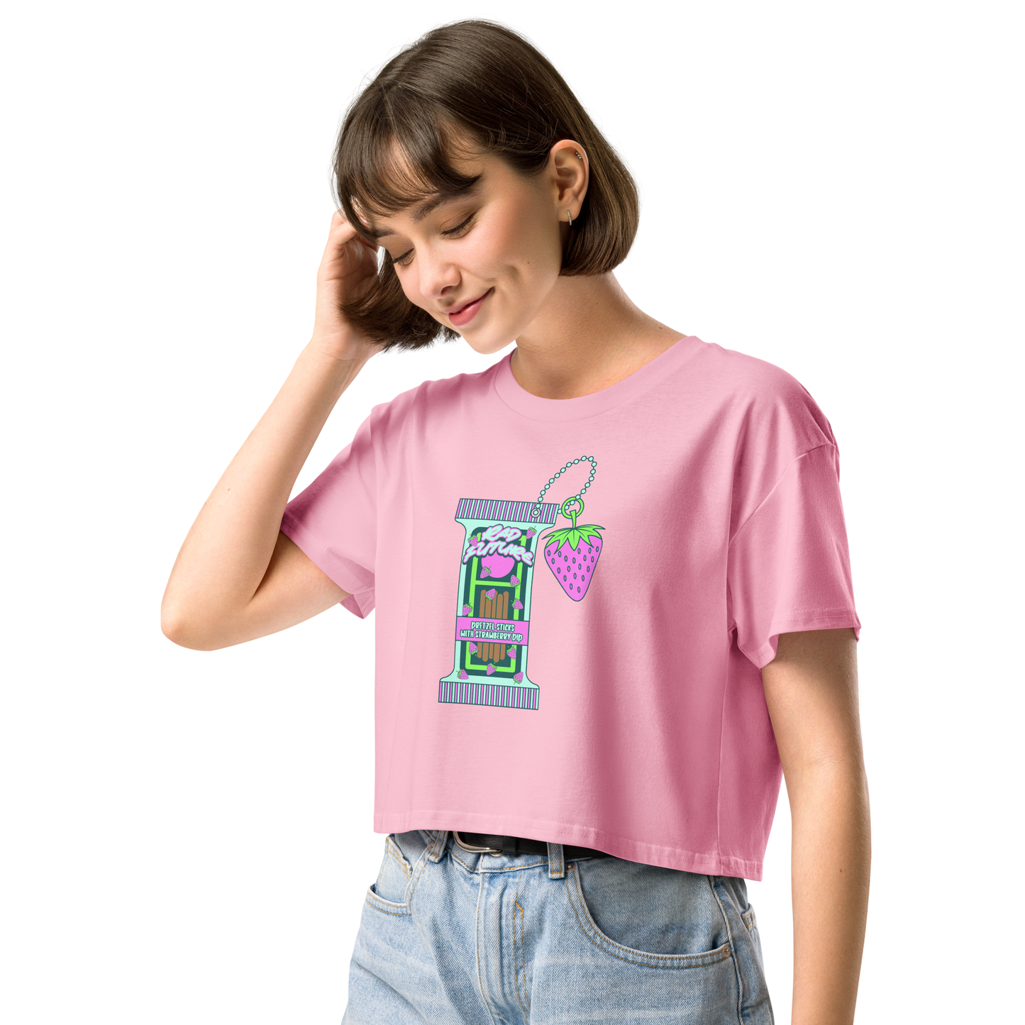 Strawberry Dip Women’s crop top